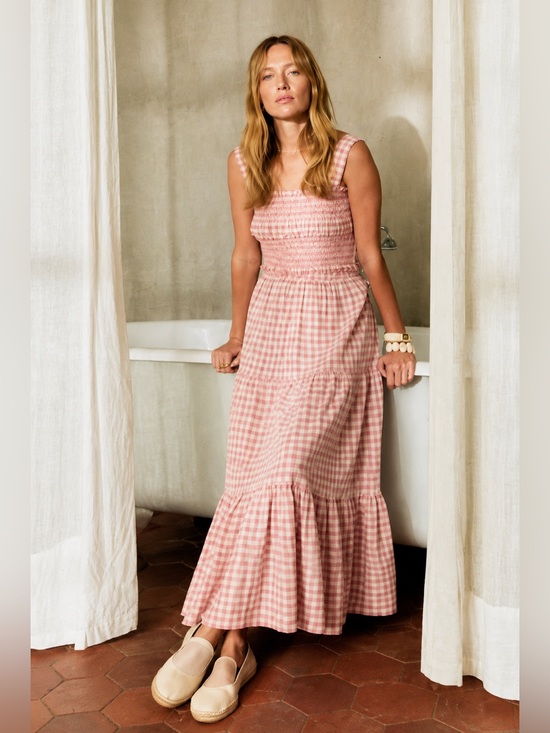 Sezane Dresses & Skirts - Sézane Sakura Skirt in Pink Checked Print FR 38 / US 6